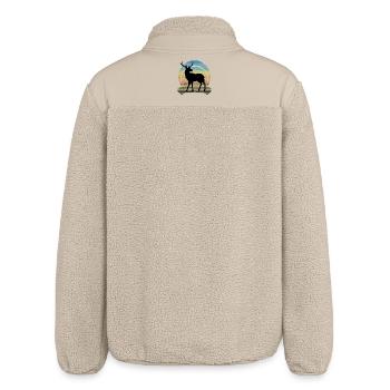Deer - Relaxed Fit Unisex Sherpa Jacket by Stanley/Stella - beige - Back