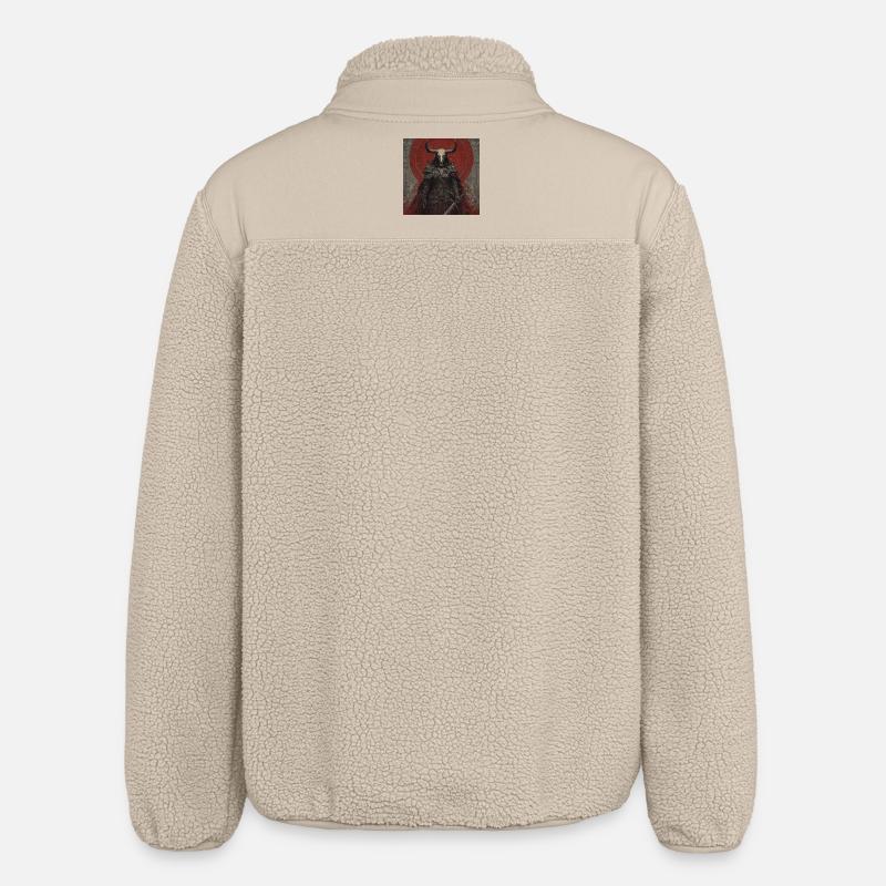 Dämonenkrieger mit Schädelhelm - Relaxed Fit Unisex Sherpajacke von Stanley/Stella - Beige