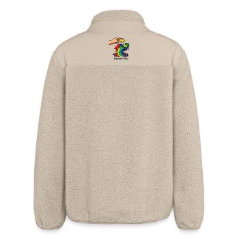 Autismus-Puzzlestück Regenbogenbewusstseinskunst - Relaxed Fit Unisex Sherpajacke von Stanley/Stella - Beige - Hinten