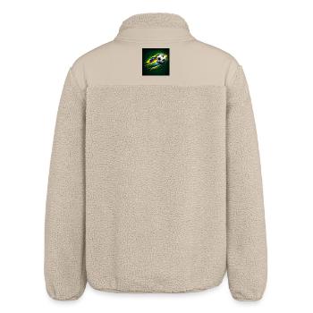 Brazil Flag Football Swing - Relaxed Fit Unisex Sherpa Jacket by Stanley/Stella - beige - Back