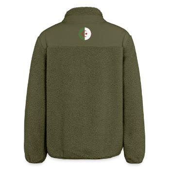 Algeria round flag - Relaxed Fit Unisex Sherpa Jacket by Stanley/Stella - khaki - Back