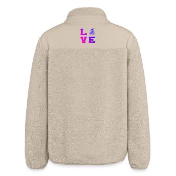 Klares Roadbike Motiv für jeden Tag - Relaxed Fit Unisex Sherpajacke von Stanley/Stella - Beige - Hinten