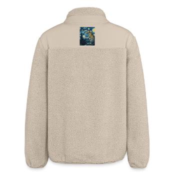 Leopard Van Gogh - Relaxed Fit Unisex Sherpa Jacket by Stanley/Stella - beige - Back