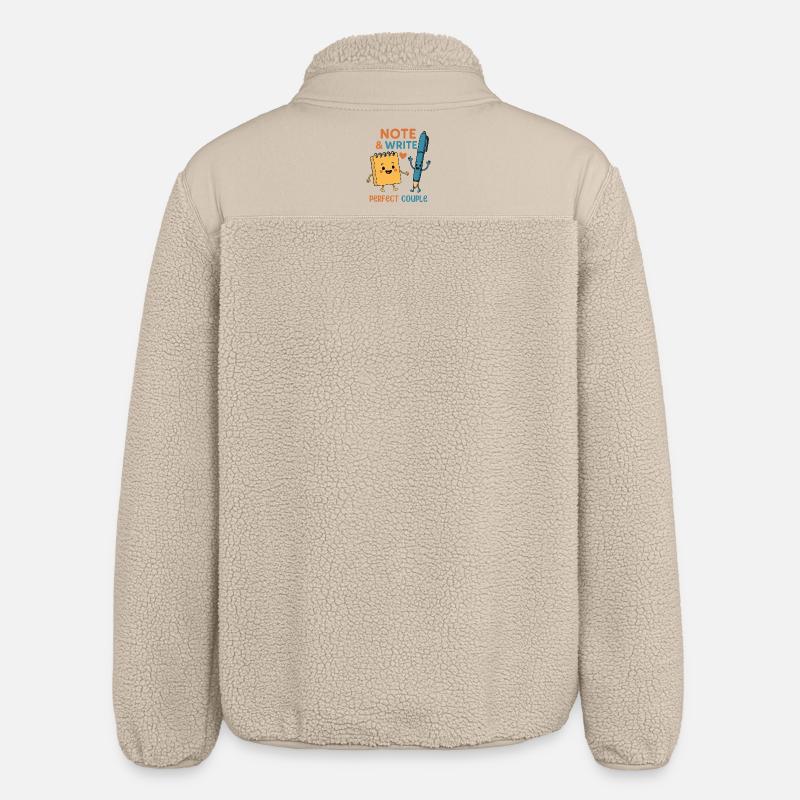 Note & Write Perfect Couple - Relaxed Fit Unisex Sherpajacke von Stanley/Stella - Beige