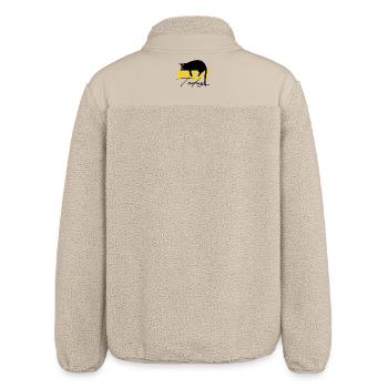 Cat Not Today Funny Saying - Relaxed Fit Unisex Sherpa Jacket by Stanley/Stella - beige - Back