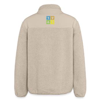 45. Geburtstag Farbige Patches since 02/1981 - Relaxed Fit Unisex Sherpa Jacket by Stanley/Stella - beige - Back