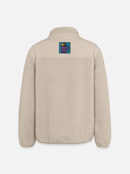 Queen of Caffeine - Relaxed Fit Unisex Sherpa Jacket by Stanley/Stella - beige