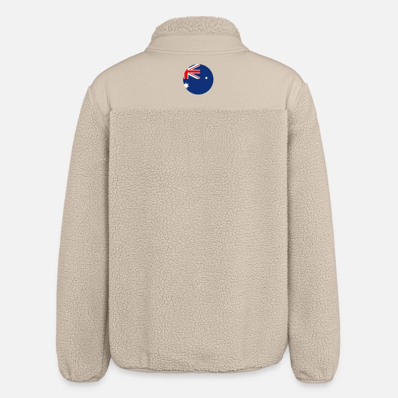 Manche du drapeau australien - Veste sherpa unisexe coupe décontractée Stanley/Stella - beige