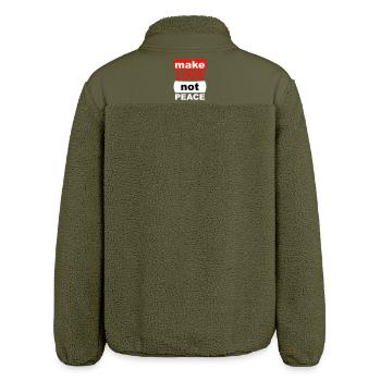 make love not peace - Relaxed Fit Unisex Sherpa Jacket by Stanley/Stella - khaki - Back
