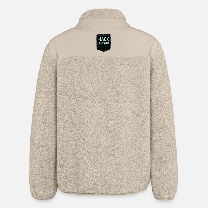 Cybersecurity: Hack Responsibility - Relaxed Fit Unisex Sherpa Jacket by Stanley/Stella - beige
