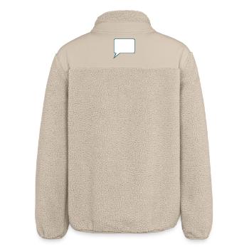 Personalize your own speech bubble comic - Relaxed Fit Unisex Sherpa Jacket by Stanley/Stella - beige - Back