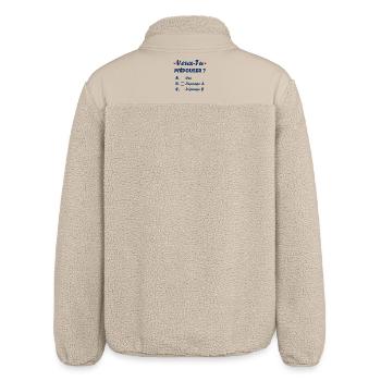 Will you marry me? Heart Challenge - Relaxed Fit Unisex Sherpa Jacket by Stanley/Stella - beige - Back