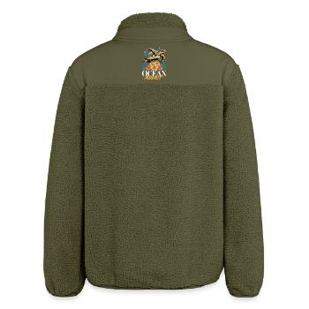 Meeresschildkröte Ozean Addict Design - Relaxed Fit Unisex Sherpajacke von Stanley/Stella - Khaki - Hinten