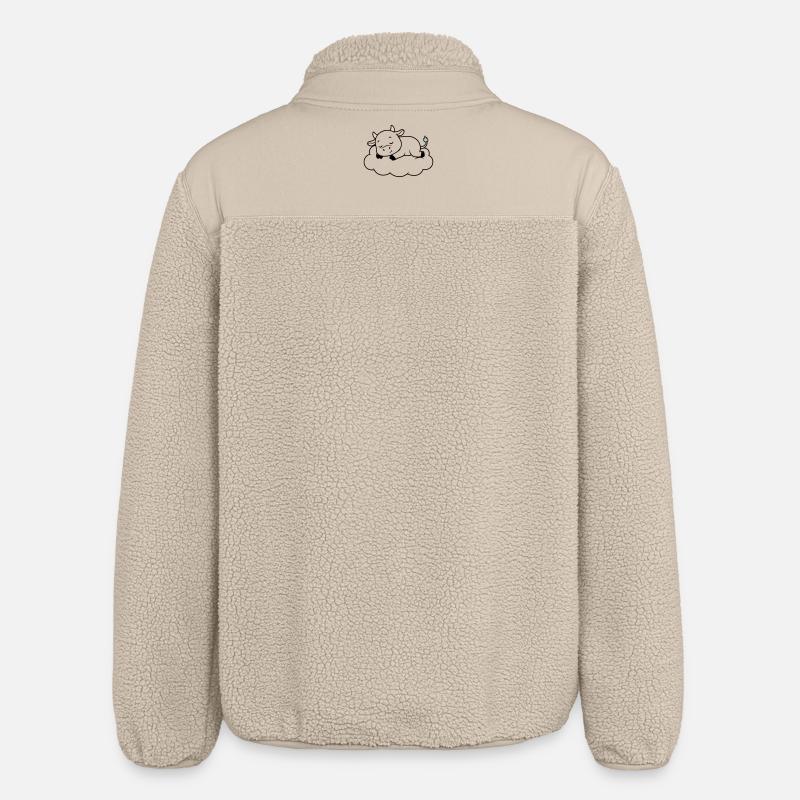 Sleeping Cow Cloud Dream Baby - Relaxed Fit Unisex Sherpa Jacket by Stanley/Stella - beige
