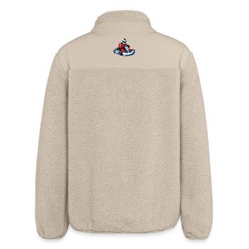 Go-Kart Racer Illustration - Relaxed Fit Unisex Sherpa Jacket by Stanley/Stella - beige - Back