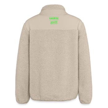 AUF WIEDERSEHEN, AKTIV! (Glück) - Relaxed Fit Unisex Sherpajacke von Stanley/Stella - Beige - Hinten
