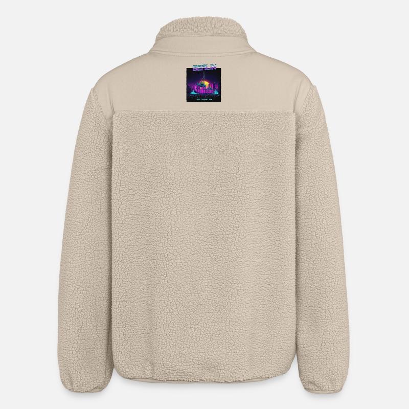 Berlin Retro Electro - Veste sherpa unisexe coupe décontractée Stanley/Stella - beige