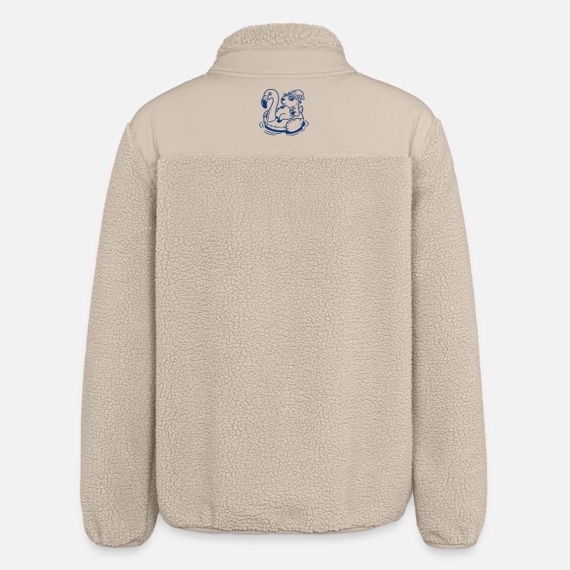 Flamingo-Float Capy - Relaxed Fit Unisex Sherpajacke von Stanley/Stella - Beige