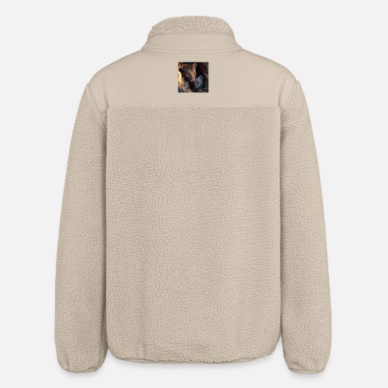Fossa avec un petit – protection et connexion - Veste sherpa unisexe coupe décontractée Stanley/Stella - beige