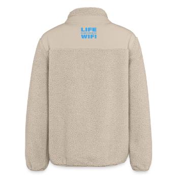 LIFE IS BETTER WITH WIFI - Relaxed Fit Unisex Sherpajacke von Stanley/Stella - Beige - Hinten