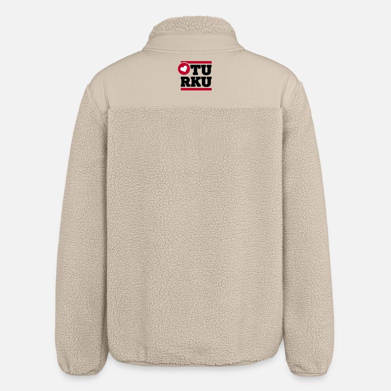 On a light background - Relaxed Fit Unisex Sherpa Jacket by Stanley/Stella - beige