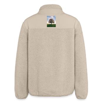 Sun tree on the hill - Relaxed Fit Unisex Sherpa Jacket by Stanley/Stella - beige - Back