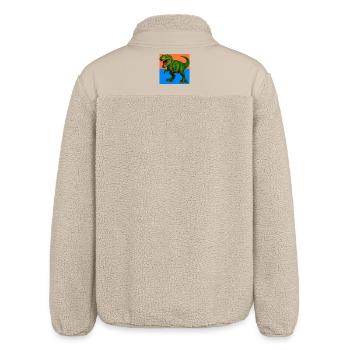 dinosaur - Relaxed Fit Unisex Sherpa Jacket by Stanley/Stella - beige - Back