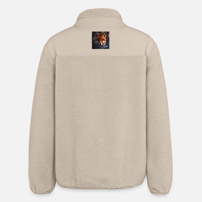 Fuchs-Erkundung bei Einbruch der Dämmerung - Relaxed Fit Unisex Sherpajacke von Stanley/Stella - Beige