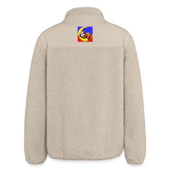 La paresse dort sur la Lune - Veste sherpa unisexe coupe décontractée Stanley/Stella - beige - Dos