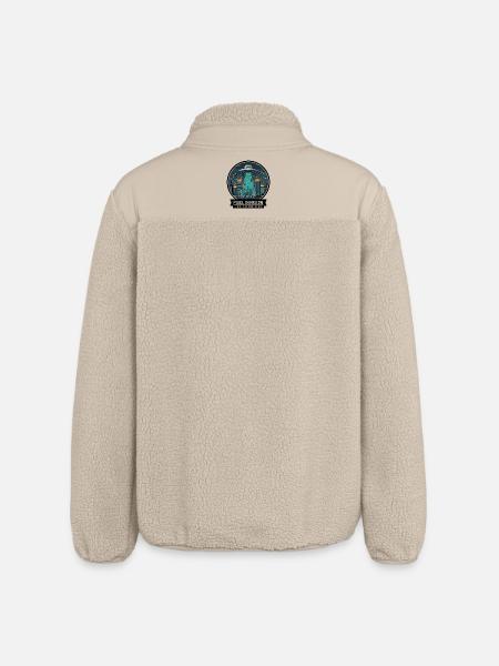 Pixel Invasion City War - Relaxed Fit Unisex Sherpa Jacket by Stanley/Stella - beige