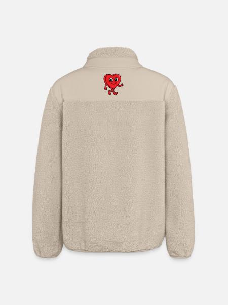Walking Heart - Relaxed Fit Unisex Sherpa Jacket by Stanley/Stella - beige