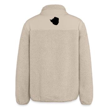 Map of Zimbabwe - Relaxed Fit Unisex Sherpa Jacket by Stanley/Stella - beige - Back