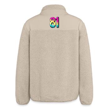 81 Zahl Bunt - Relaxed Fit Unisex Sherpajacke von Stanley/Stella - Beige - Hinten