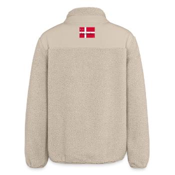Dänische Flagge: Jeg elsker Limfjorden - Relaxed Fit Unisex Sherpajacke von Stanley/Stella - Beige - Hinten