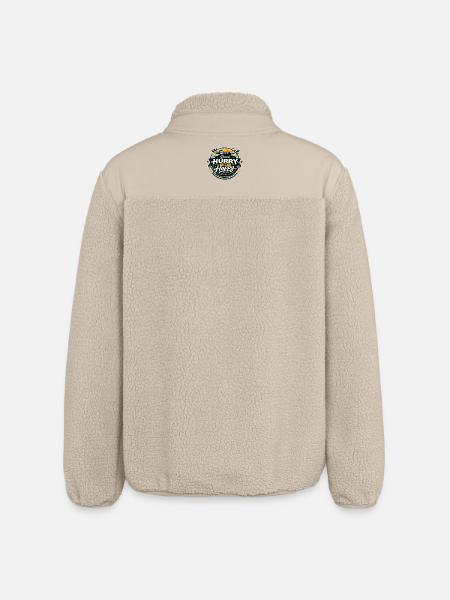 Dont Hurry Be Happy Sloth - Relaxed Fit Unisex Sherpa Jacket by Stanley/Stella - beige
