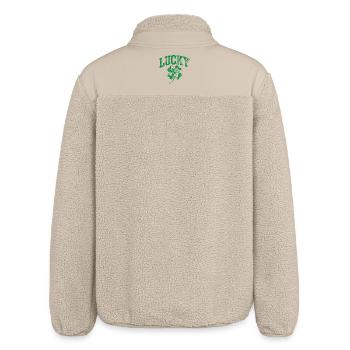 Lucky Shamrock Arch - Relaxed Fit Unisex Sherpa Jacket by Stanley/Stella - beige - Back