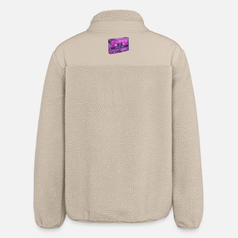 Retro Analog Soul Chrome Cassette Synthwave - Veste sherpa unisexe coupe décontractée Stanley/Stella - beige
