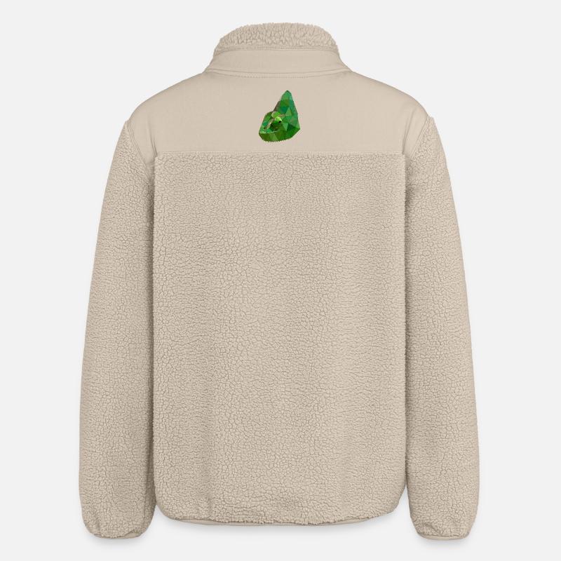 Low Poly Chameleon Geometric Art - Relaxed Fit Unisex Sherpajacke von Stanley/Stella - Beige