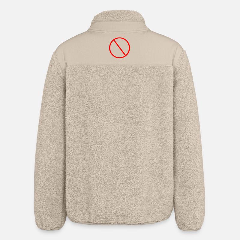 Panneau d’interdiction Panneau d’avertissement d’interdiction - Veste sherpa unisexe coupe décontractée Stanley/Stella - beige