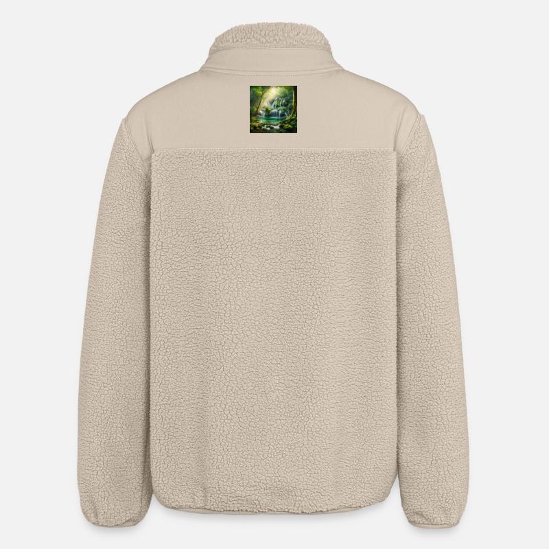 Wasserfall der Träume - Relaxed Fit Unisex Sherpajacke von Stanley/Stella - Beige