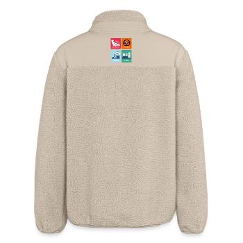 Sim Racing - Relaxed Fit Unisex Sherpajacke von Stanley/Stella - Beige - Hinten