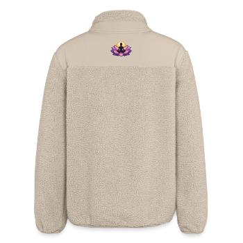 Sonnenaufgang Lotus Meditation - Relaxed Fit Unisex Sherpajacke von Stanley/Stella - Beige - Hinten