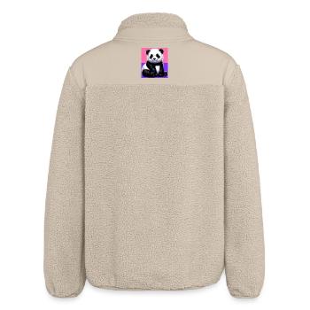 panda - Relaxed Fit Unisex Sherpa Jacket by Stanley/Stella - beige - Back