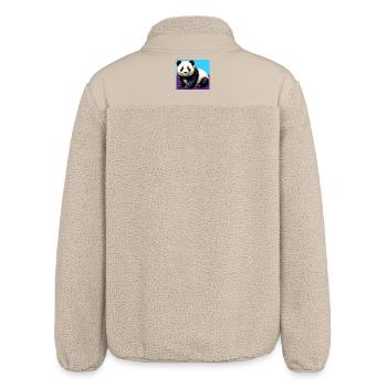 panda - Relaxed Fit Unisex Sherpa Jacket by Stanley/Stella - beige - Back