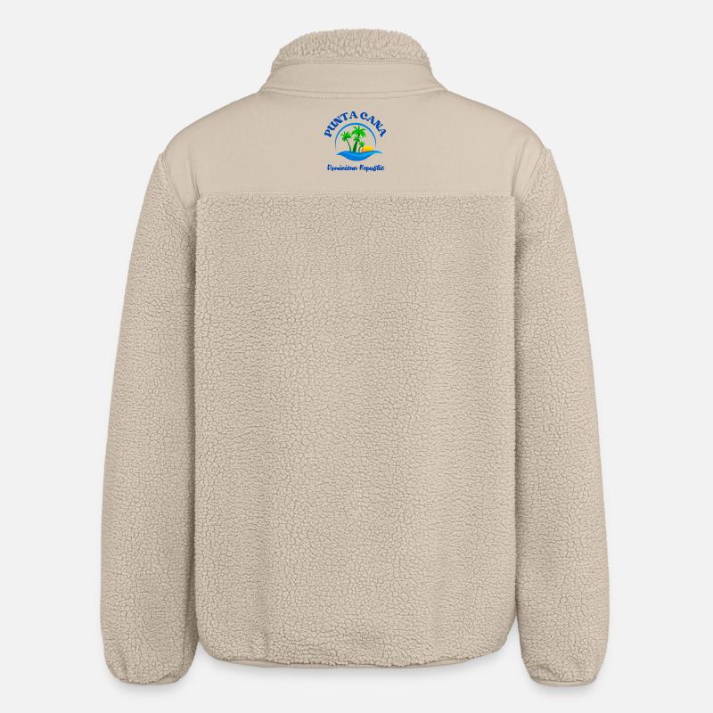 Plage de Punta Cana - Veste sherpa unisexe coupe décontractée Stanley/Stella - beige