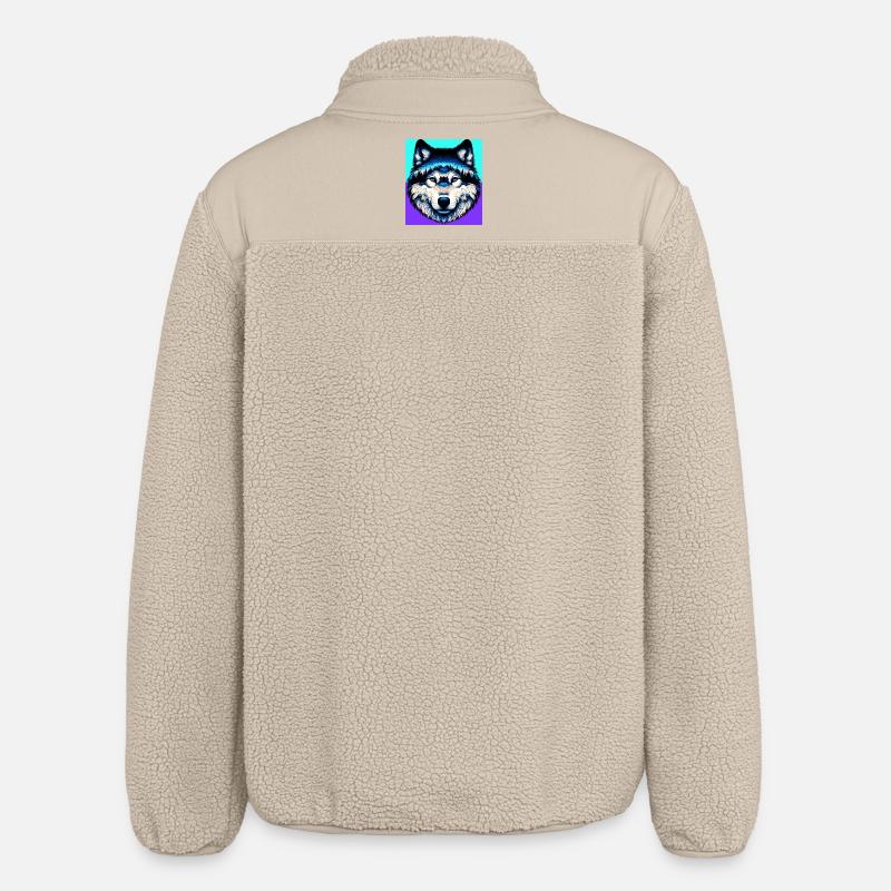 Wolf - Relaxed Fit Unisex Sherpajacke von Stanley/Stella - Beige
