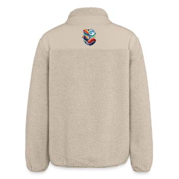 Cosmic Sushi Night - Relaxed Fit Unisex Sherpa Jacket by Stanley/Stella - beige - Back