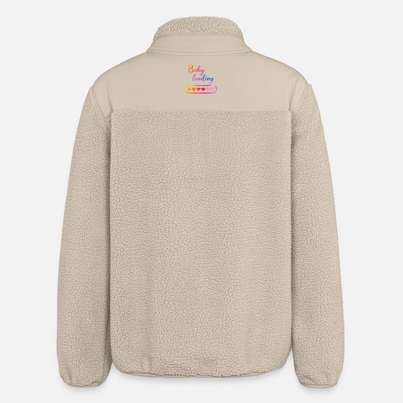 Baby loading herz - Relaxed Fit Unisex Sherpajacke von Stanley/Stella - Beige