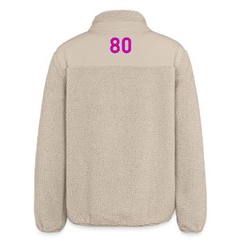 80. 80 JAHRE. 80. JUBILÄUM. 80-JAHRES-JUBILÄUM. - Relaxed Fit Unisex Sherpajacke von Stanley/Stella - Beige - Hinten