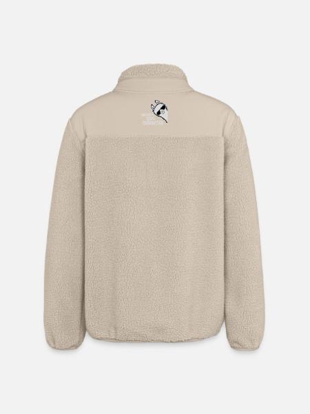 Llama Alpaca Sarcastic Side Character Sarcastic - Relaxed Fit Unisex Sherpa Jacket by Stanley/Stella - beige